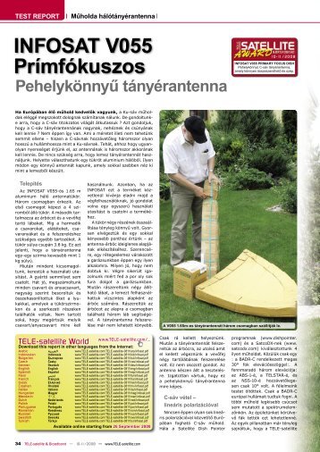 INFOSAT V055 Prímfókuszos