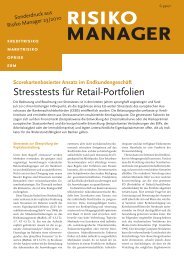 Stresstests für Retail-Portfolien - Arvato Infoscore GmbH