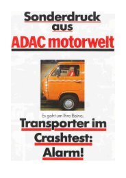 Transporter Crashtest - T3-Infos