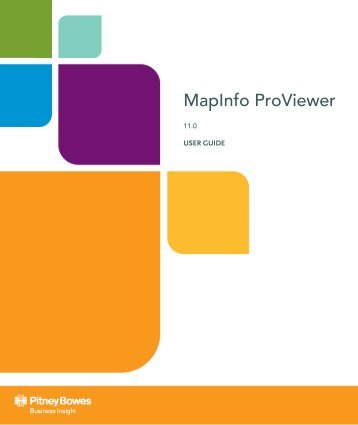 MapInfo ProViewer User Guide - Product Documentation - MapInfo
