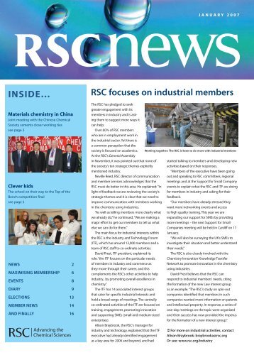 January 2007 RSC News - Royal Society of Chemistry