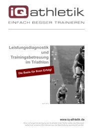 Leistungsdiagnostik mit Köpfchen für Triathleten - Andreas Wagner ...