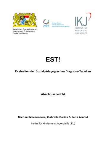Evaluation der Sozialpädagogischen Diagnose-Tabellen ...