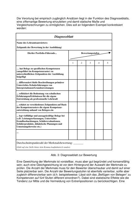 Ein Beitrag zur Pädagogischen Diagnostik