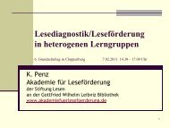 Lesediagnostik/Leseförderung in heterogenen Lerngruppen