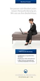 Unser Angebot für Businessfrauen - Donner & Reuschel