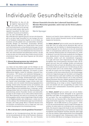 Individuelle Gesundheitsziele - Martin Sprenger, public health