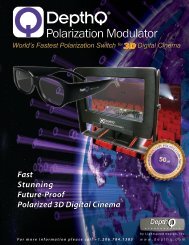 DepthQ Polarization Modulator 2011 for 3D Digital ... - kinograph.de