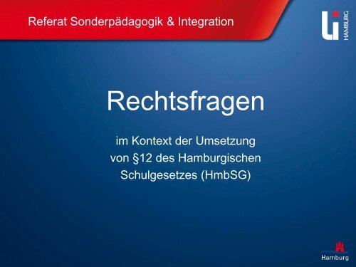 Rechtsfragen der Inklusion (PDF 272 KB) - Hamburg