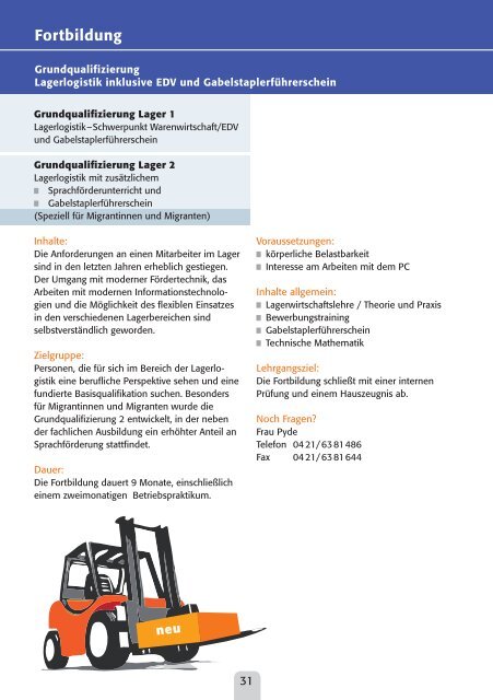 Jahresprogramm 2013 - Berufsförderungswerk Friedehorst-Bremen