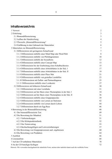 Binnendifferenzierung im Bio- und Chemieunterricht - Bioundso.de