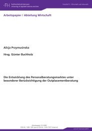 Arbeitspapier / Abteilung Wirtschaft Alicja Przymusinska ... - Fakultät IV