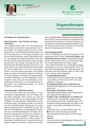 Organotherapie - Klinik St. Georg