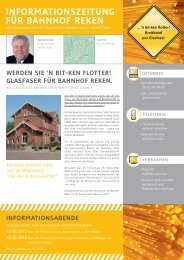 Infozeitung Bahnhof Reken - n bit-ken flotter