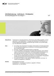 CAS Behinderung – Individuum – Partizipation ...