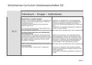 Schulinternes Curriculum Sozialwissenschaften SII Individuum ...