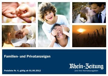 Familien- und Privatanzeigen - Rhein-Zeitung