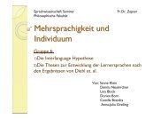 Mehrsprachigkeit und Individuum - Worthaus