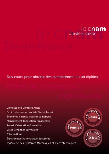 Offre de formation individuelle - Cnam IDF