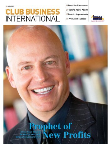 2008 cover story in Club Business International ... - Paul Zane Pilzer