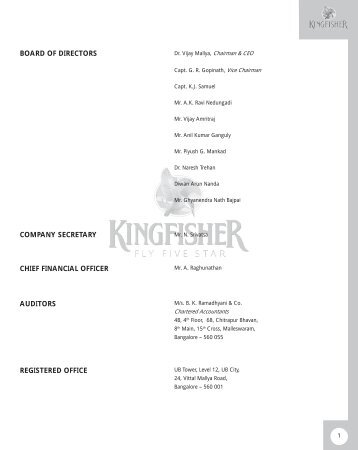 Annual Report 2007-08 - Kingfisher Airlines