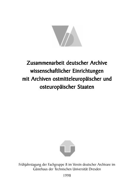 Zusammenarbeit deutscher Ar Zusammenarbeit deutscher Archive ...