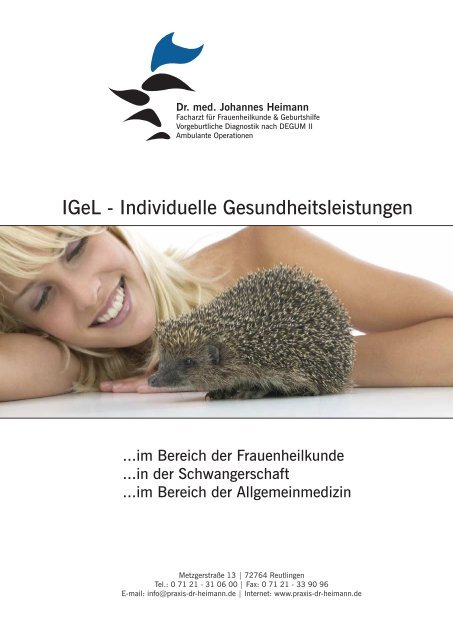 IGeL - Individuelle Gesundheitsleistungen - Dr. med. Johannes ...