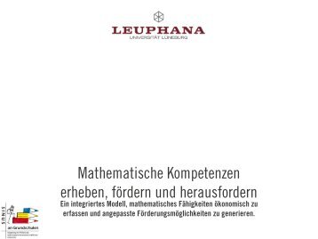 Mathematische Kompetenzen erheben, fördern und herausfordern