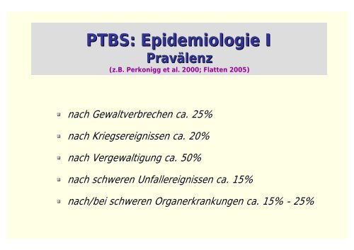 Posttraumatische Belastungsstörung - Psychosomatik ...