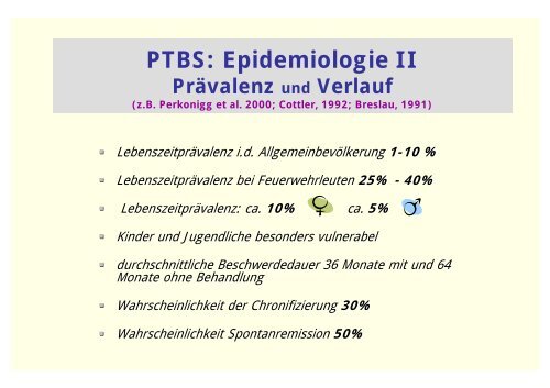 Posttraumatische Belastungsstörung - Psychosomatik ...