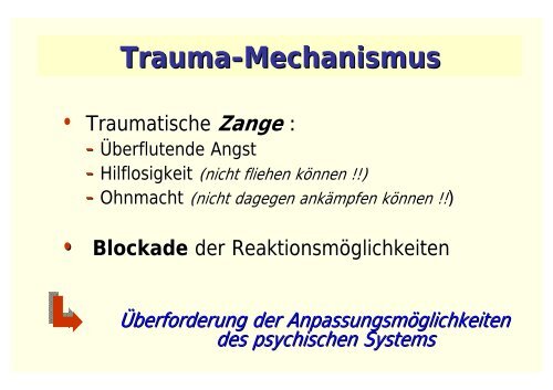 Posttraumatische Belastungsstörung - Psychosomatik ...