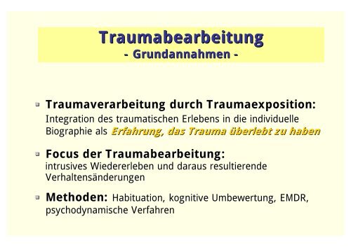 Posttraumatische Belastungsstörung - Psychosomatik ...