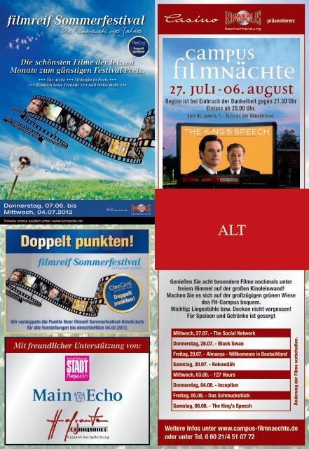 27. Juli-06. August Open-AIR-KINO -  Kinopolis