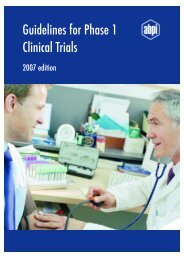 ABPI Guidelines for Phase 1 Clinical Trials (PDF