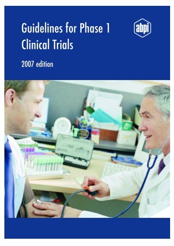 ABPI Guidelines for Phase 1 Clinical Trials (PDF