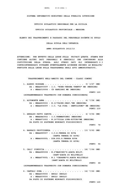 sistema informativo ministero della pubblica istruzione ufficio