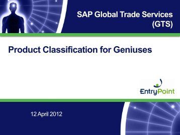 GTS Product Classification for Geniuses - EntryPoint