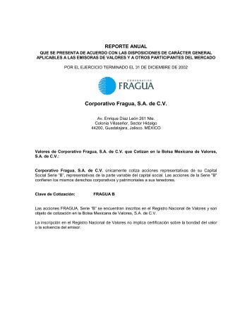 Corporativo Fragua, S.A. de C.V.