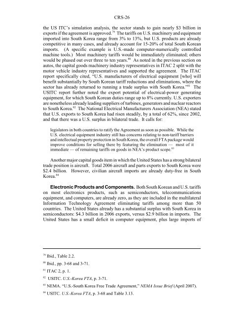 The Proposed U.S.-South Korea Free Trade Agreement (KORUS ...