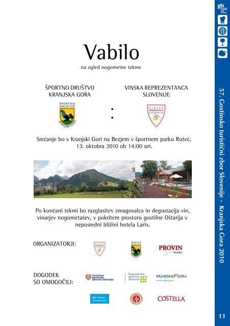 Program prireditve - Kranjska Gora