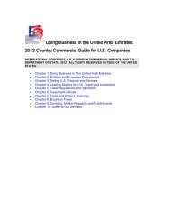 UAE Country Commercial Guide 2012 - Export.gov