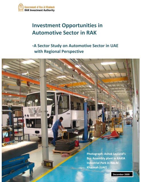 UAE's Automotive Sector and the Regional perspective - rak realestate