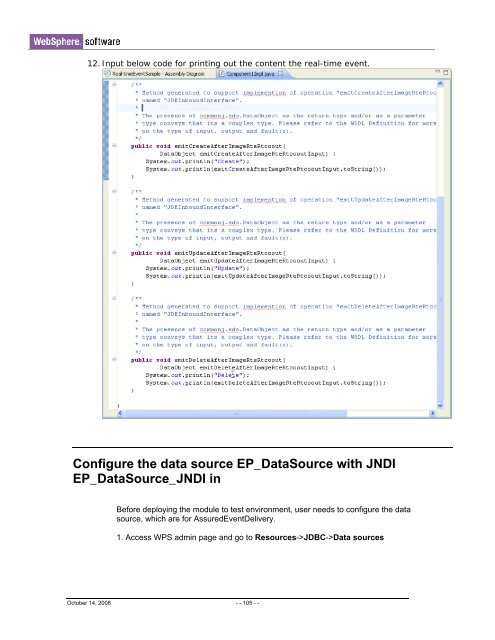 IBM WebSphere Adapter for JD Edwards EnterpriseOne Quick Start ...