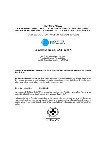 Corporativo Fragua, S.A.B. de C.V.