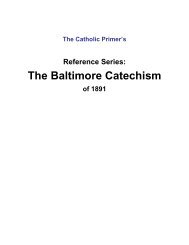 The Baltimore Catechism - Preserving Christian Publications