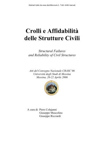 Crolli e Affidabilità delle Strutture Civili Structural Failures