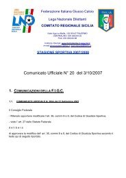 Comunicato Ufficiale N° 20 del 3/10/2007 - LND - Comitato ...