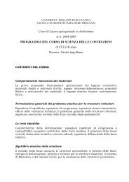 Scienza delle costruzioni - Università di Catania