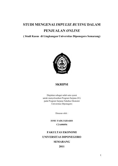 Studi Mengenai Impulse Buying Dalam Penjualan Online