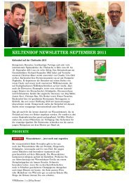 Keltenhof Newsletter September 2011 - Keltenhof Frischprodukte